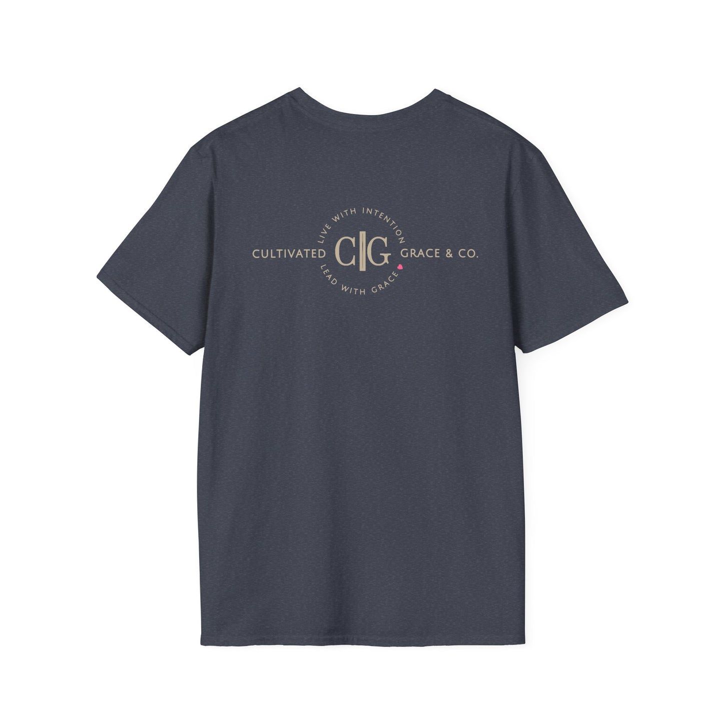 Cultivated Grace & Co. Badge Logo T-Shirt — Unisex Softstyle Tee