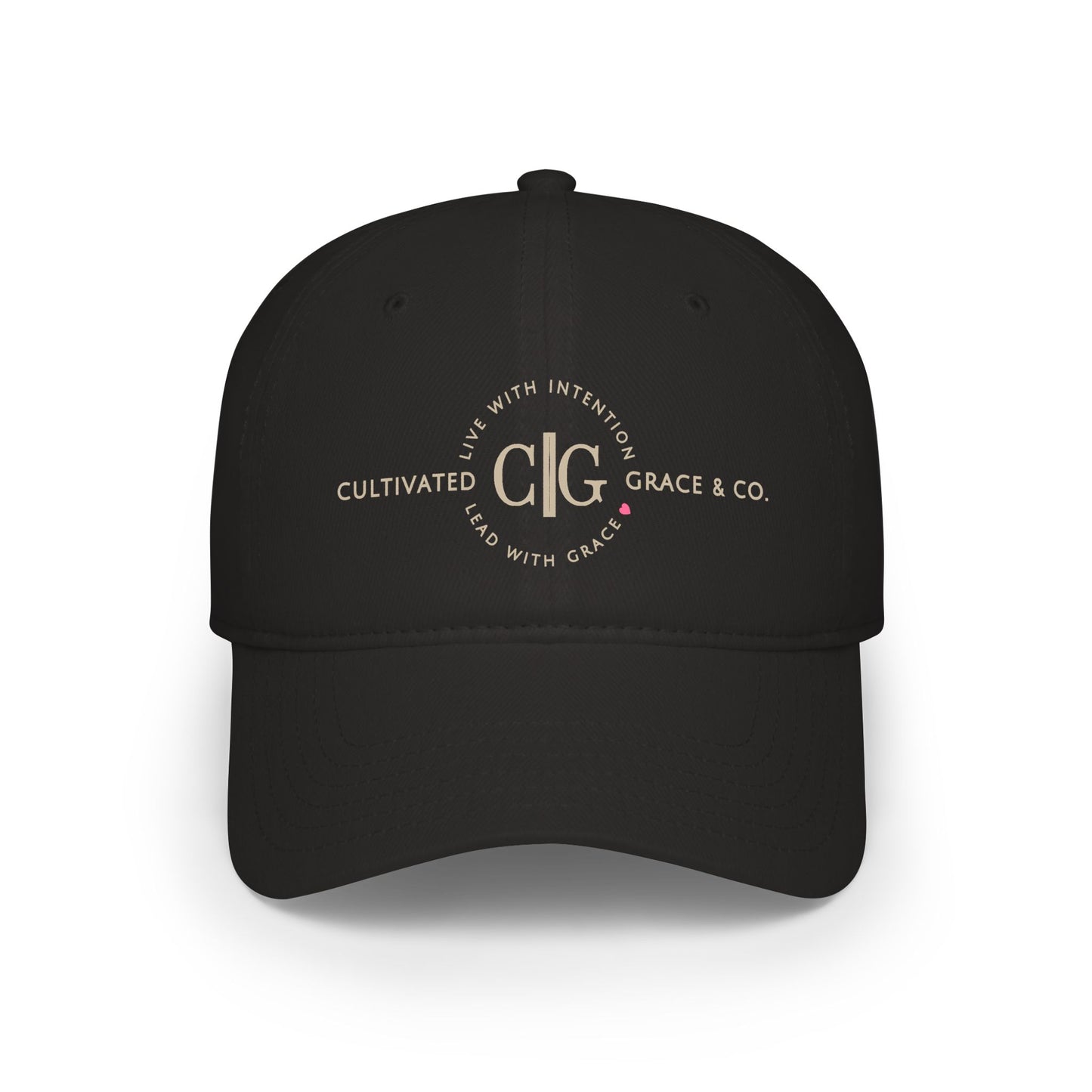 Cultivated Grace Co. Baseball Cap — "Live With Intention, Lead With Grace"