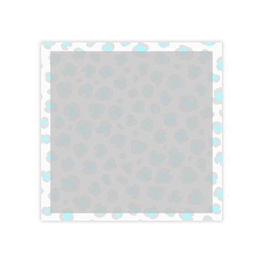 Aqua Leopard Print Post-it Note Pads – Cute Animal Print Sticky Notes
