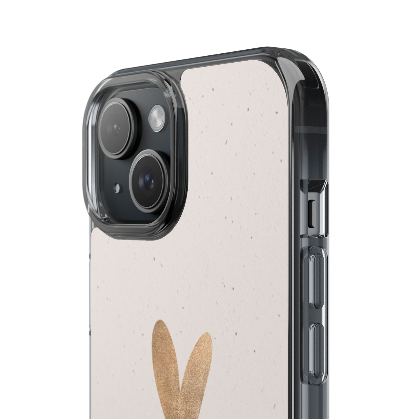 Gold Heart with Scripture phone case | Clear Impact-Resistant Case