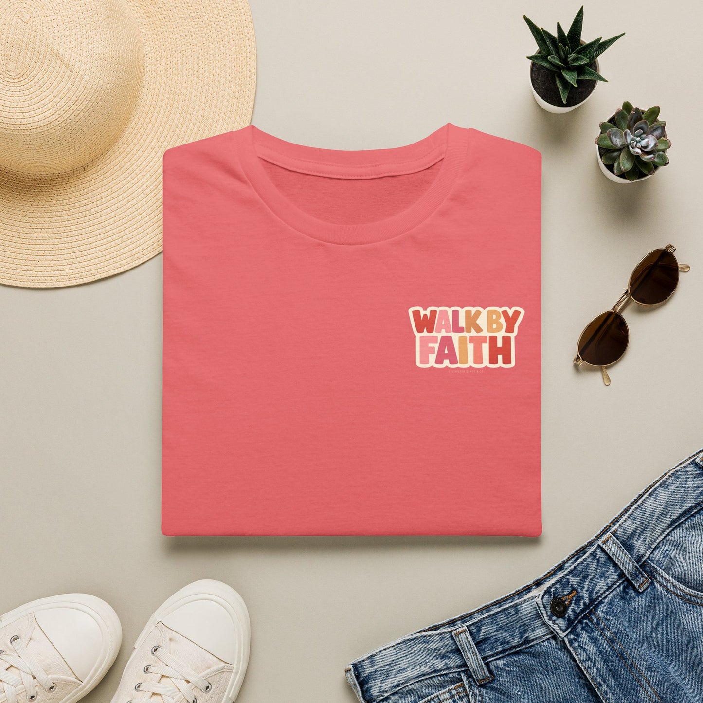 Walk By Faith T-Shirt — Inspirational Christian Faith Tee