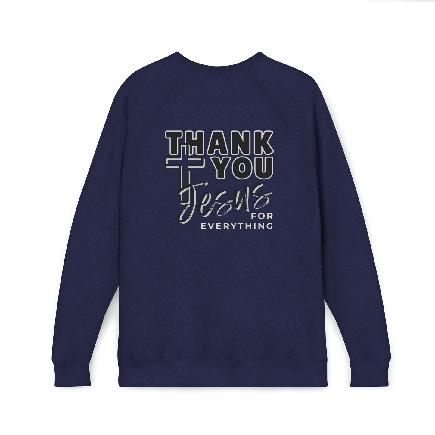 Cross Thank You Jesus Sweatshirt - Soft Bella-Canvas Faith Christian Crewneck
