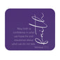 Purple Hebrews 11:1 Faith Scripture Mouse Pad | Christian Desk Mat