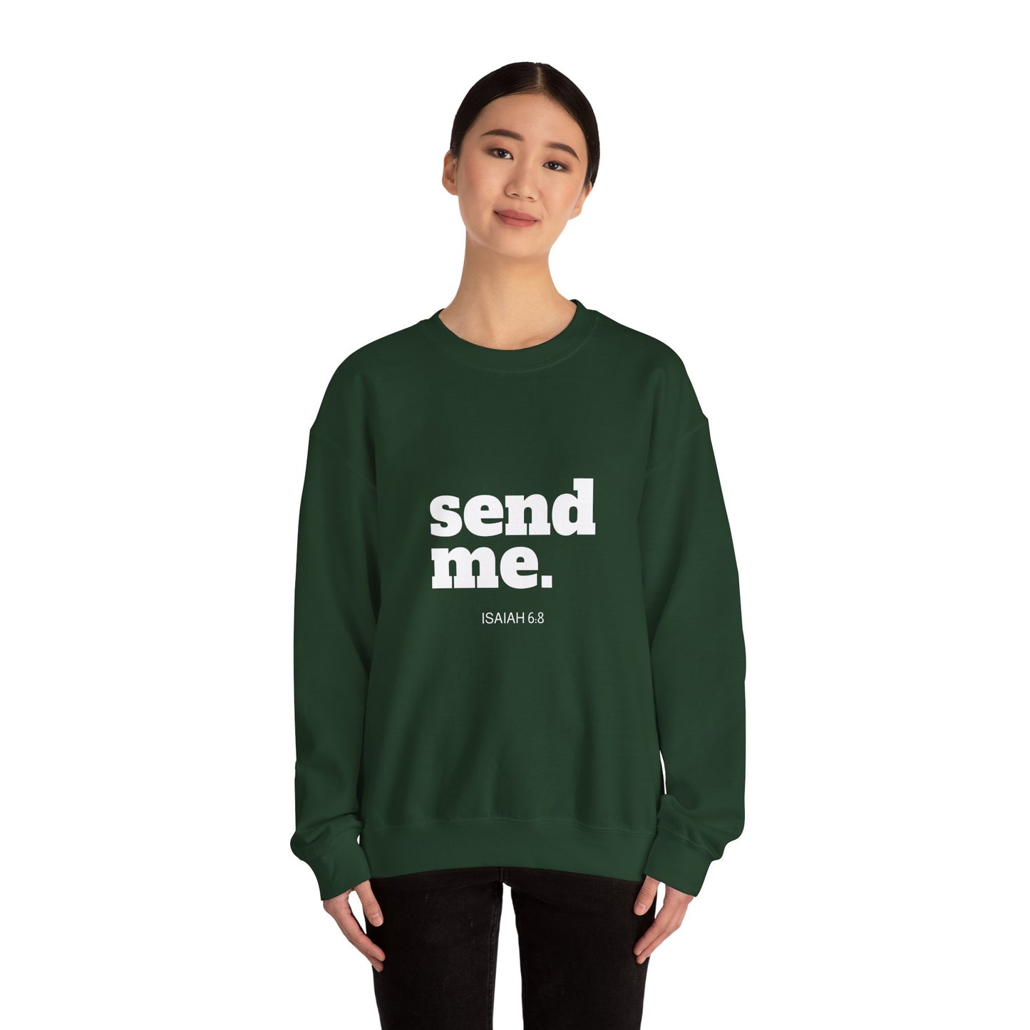 Send Me Crewneck Sweatshirt | Bible Scripture Isaiah 6:8