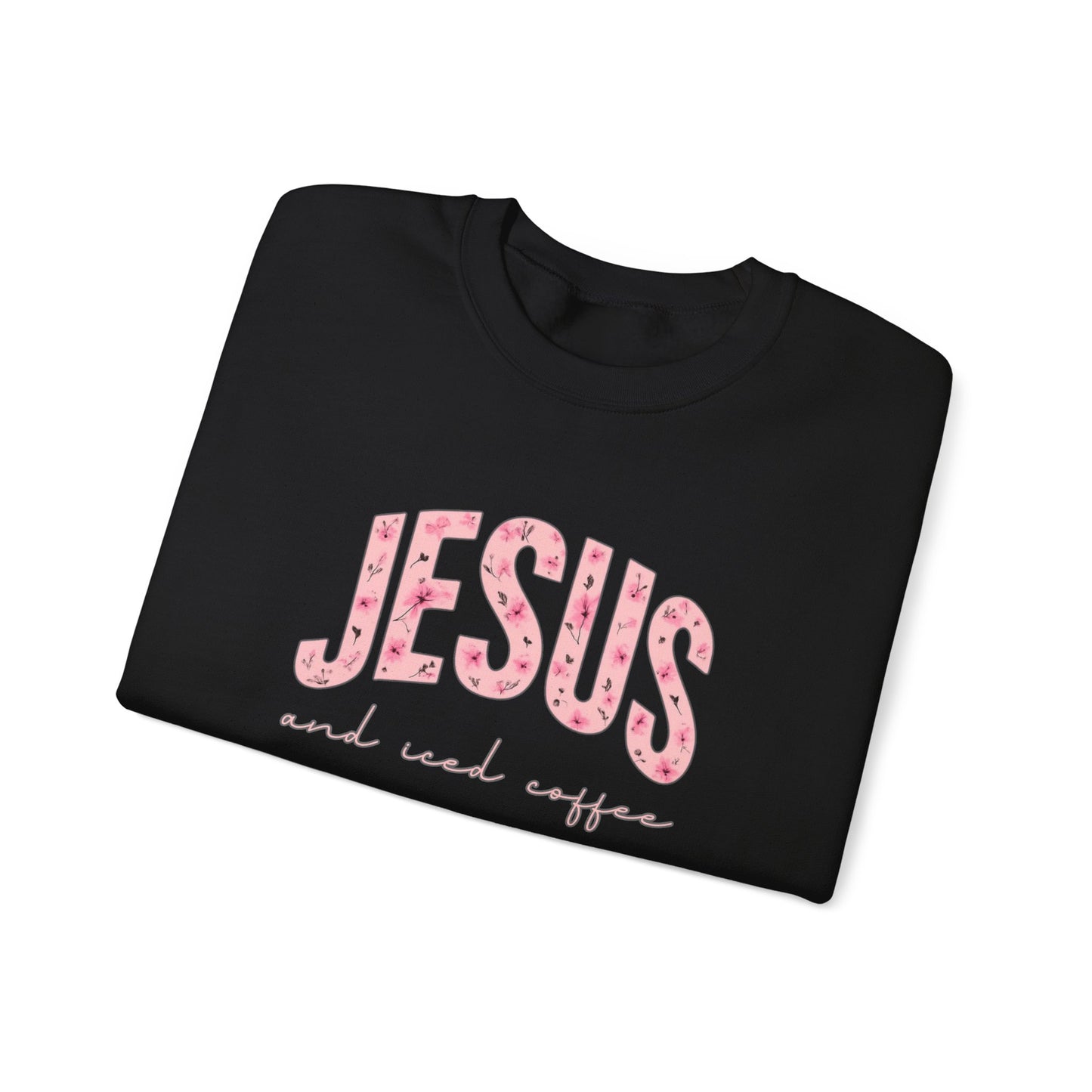 Jesus and Iced Coffee Crewneck Sweatshirt