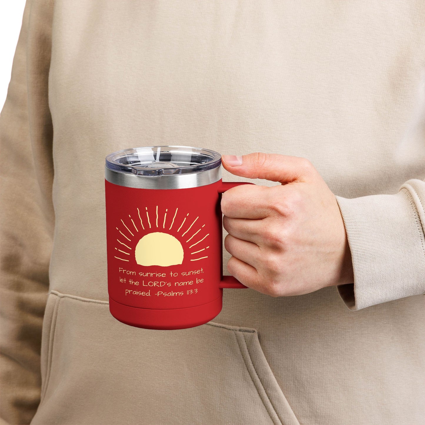 Praised Psalm 113:3 | Stainless Steel 15oz Tumbler