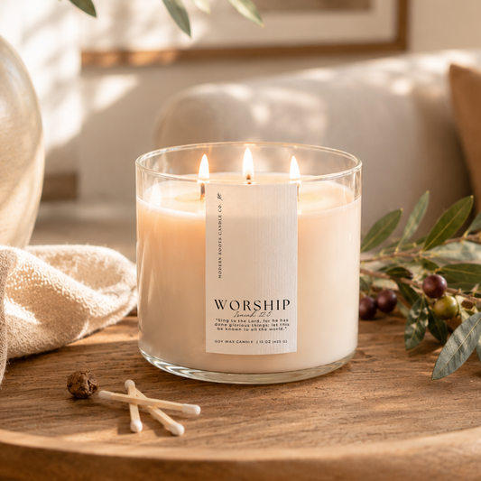 Worship | Gardenia & Tuberose | 15 oz. Clear Jar Soy Candle