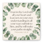 Proverbs 3:5-6 Scripture Canvas Wall Art | Trust in the Lord | Eucalyptus Farmhouse Decor
