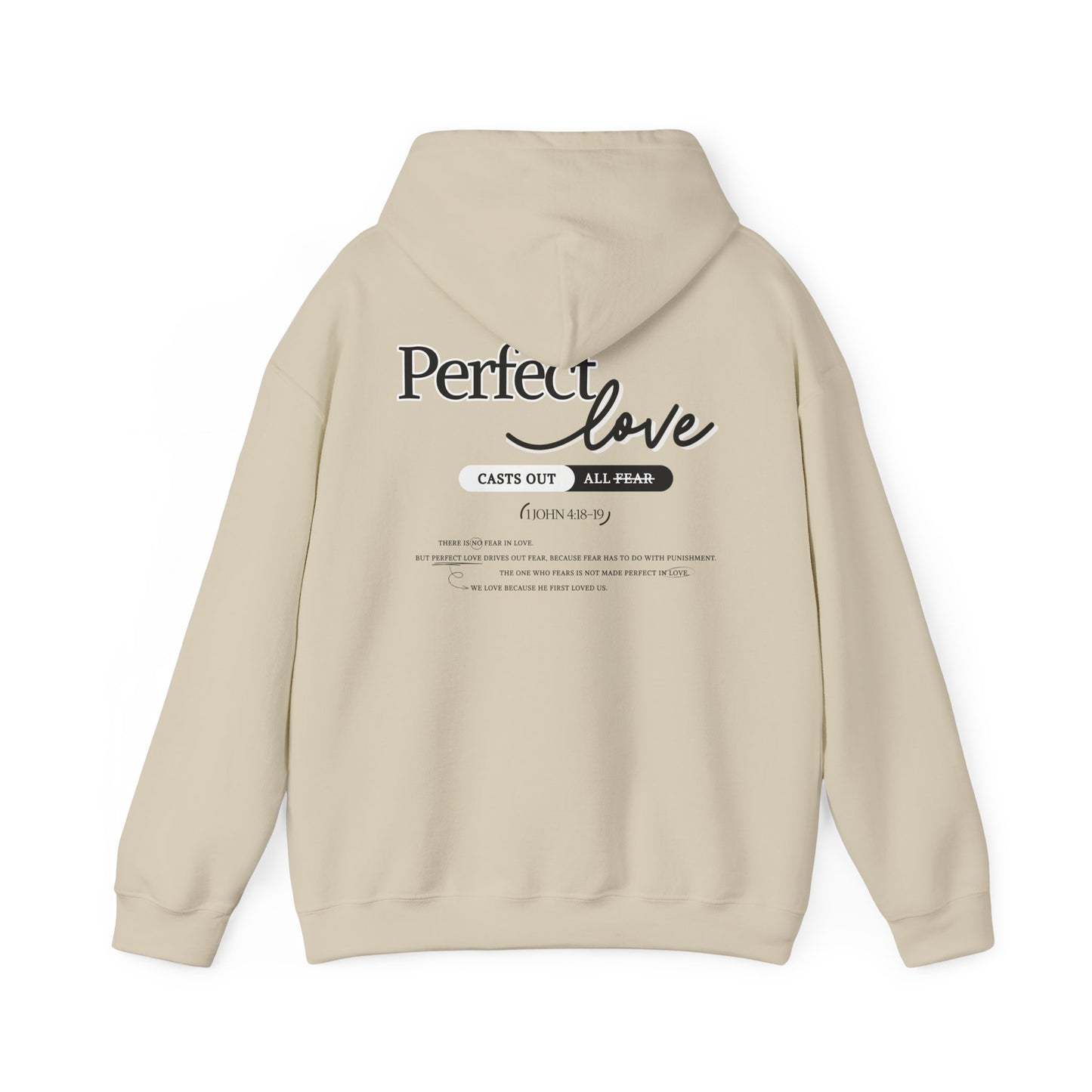 Perfect Love Hoodie | Oversized Pullover Sweatshirt, Minimal Script Design