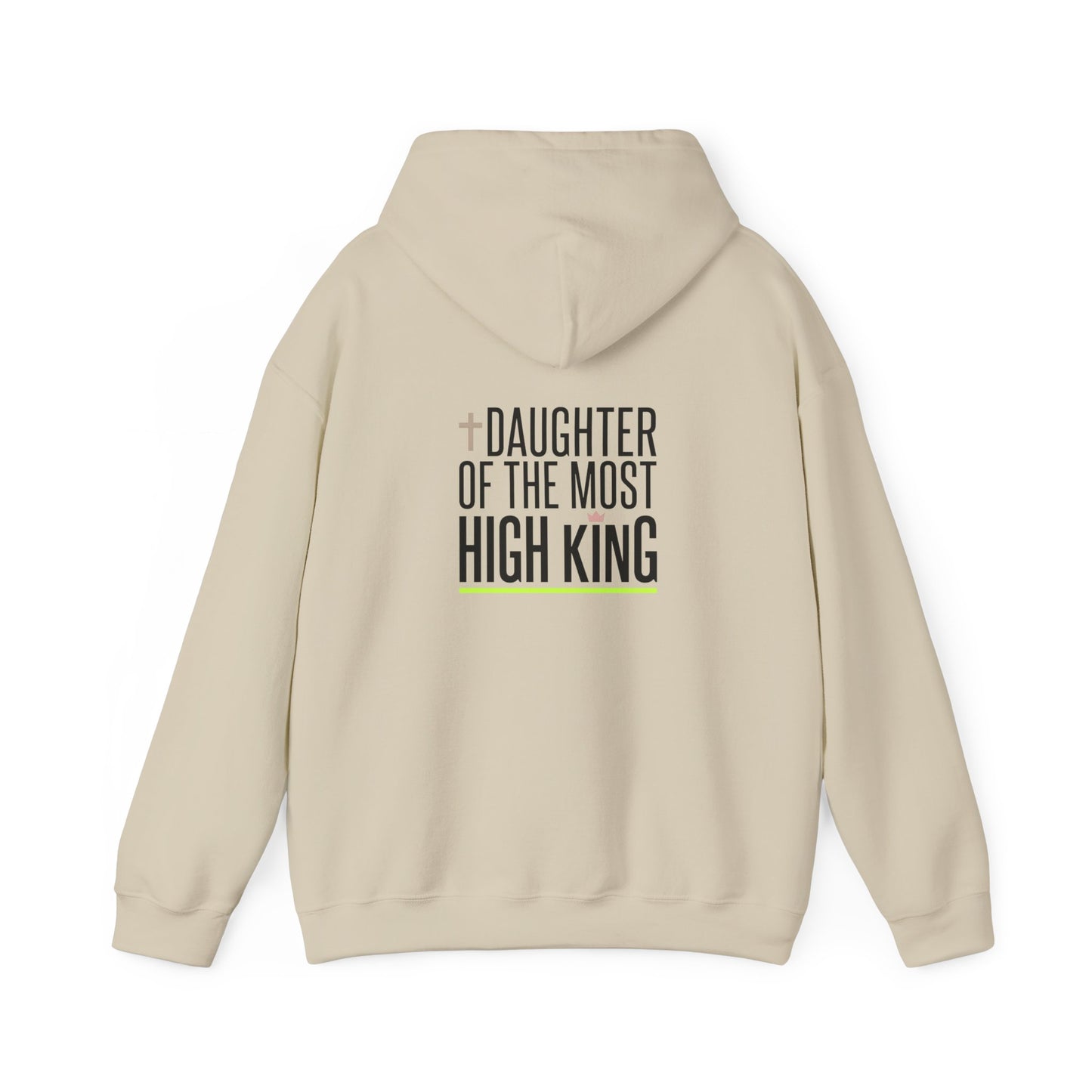 Daughter of the Most High King Hoodie | Faith-Forward Minimalist Christian Apparel