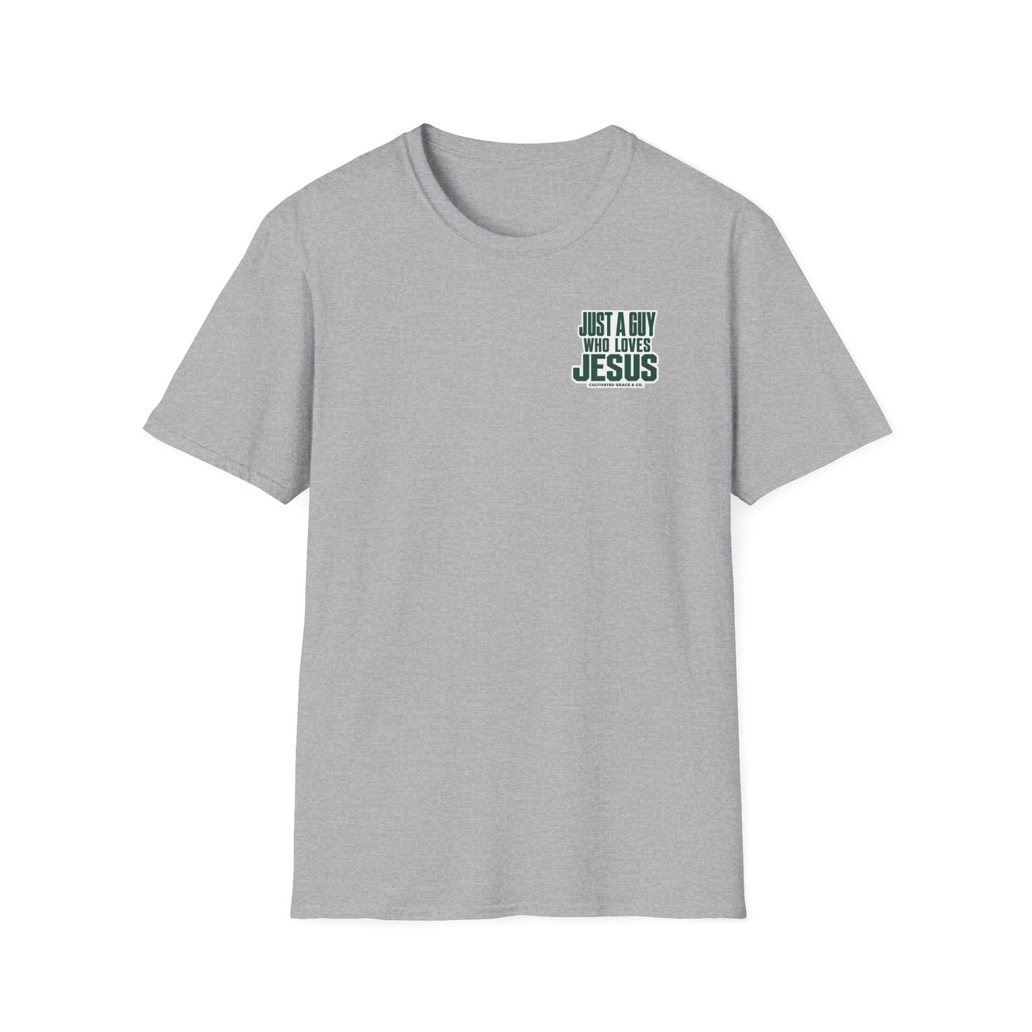 Just a Guy Who Loves Jesus T‑Shirt — Christian Faith Tee