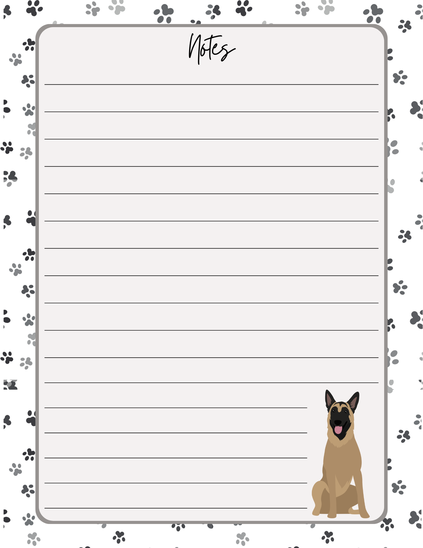 Dog Lovers Notepad