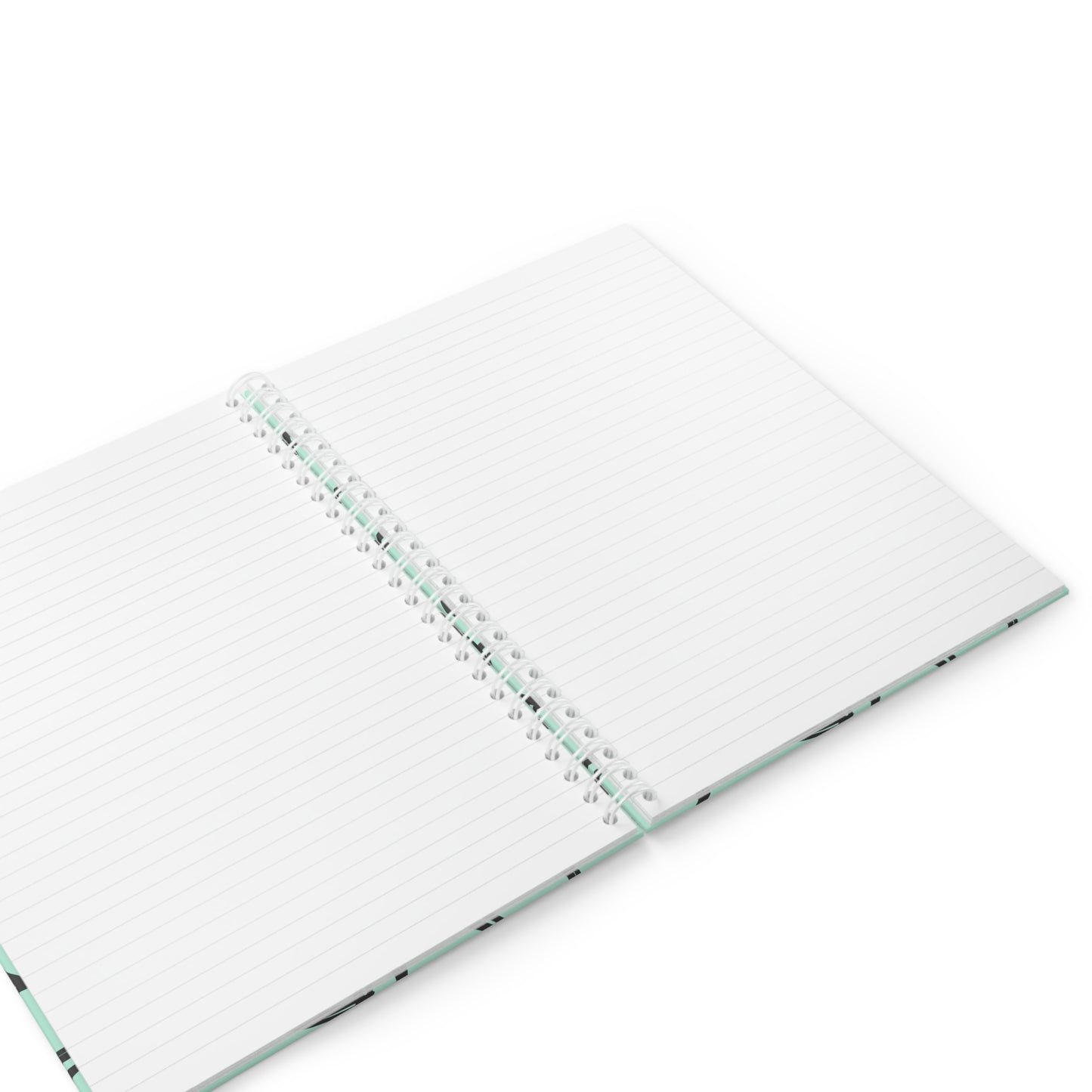 Heart Pattern Spiral Notebook — Mint Green Love, Peace & Joy Journal