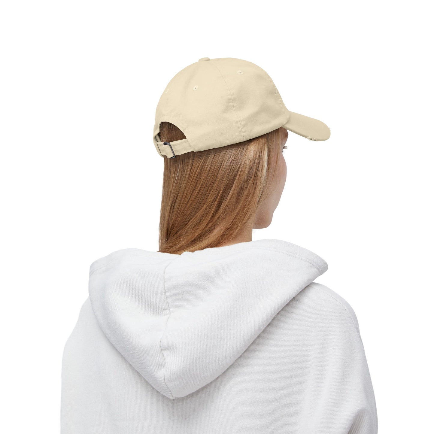 Distressed Heart Cap — Vintage Baseball Hat with Sketched Heart