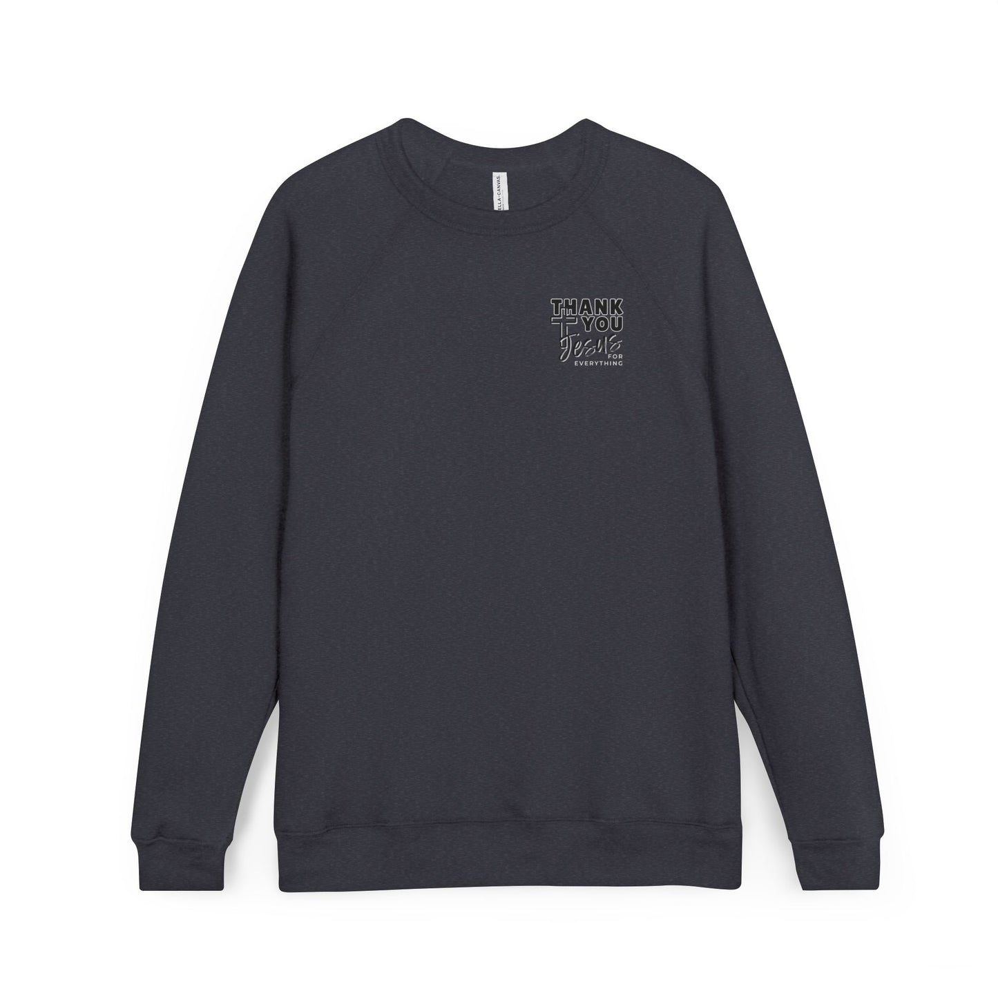 Cross Thank You Jesus Sweatshirt - Soft Bella-Canvas Faith Christian Crewneck