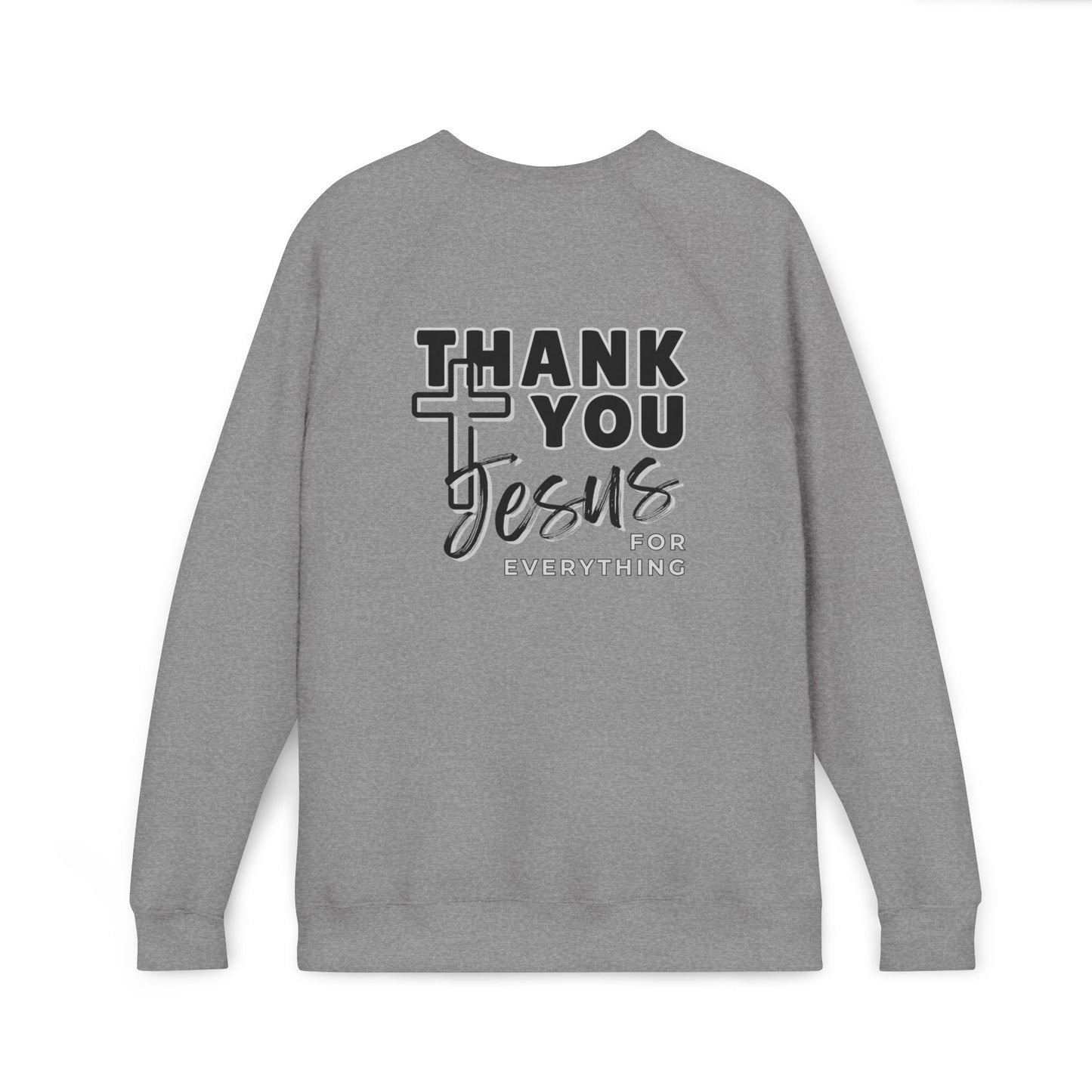 Cross Thank You Jesus Sweatshirt - Soft Bella-Canvas Faith Christian Crewneck