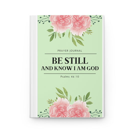 Be Still Prayer & Faith Journal Notebook | Light Green & White Hardcover Journal