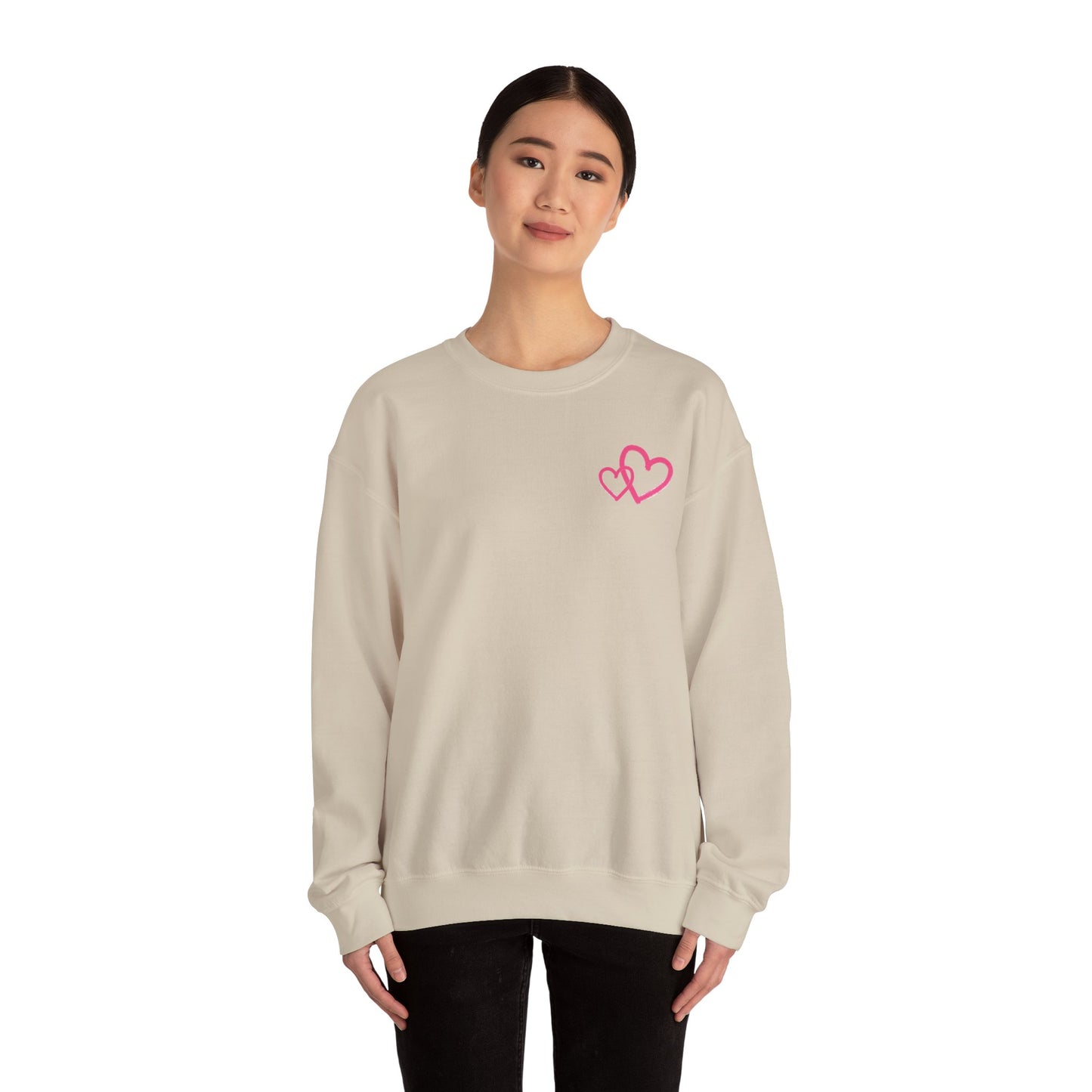 Marker Hearts Crewneck Sweatshirt