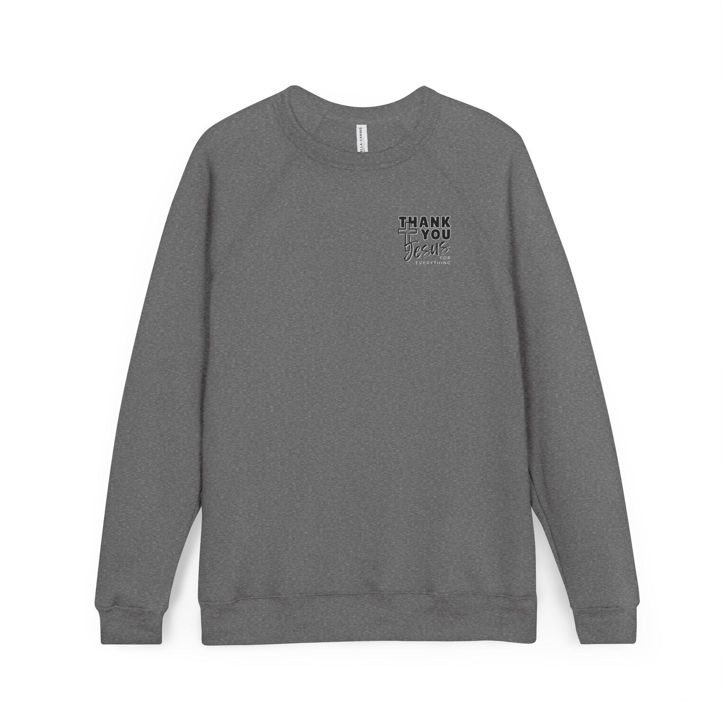 Cross Thank You Jesus Sweatshirt - Soft Bella-Canvas Faith Christian Crewneck