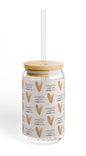 God's Grace Is Enough, 16oz Sipper Glass Tumbler with Lid and Straw