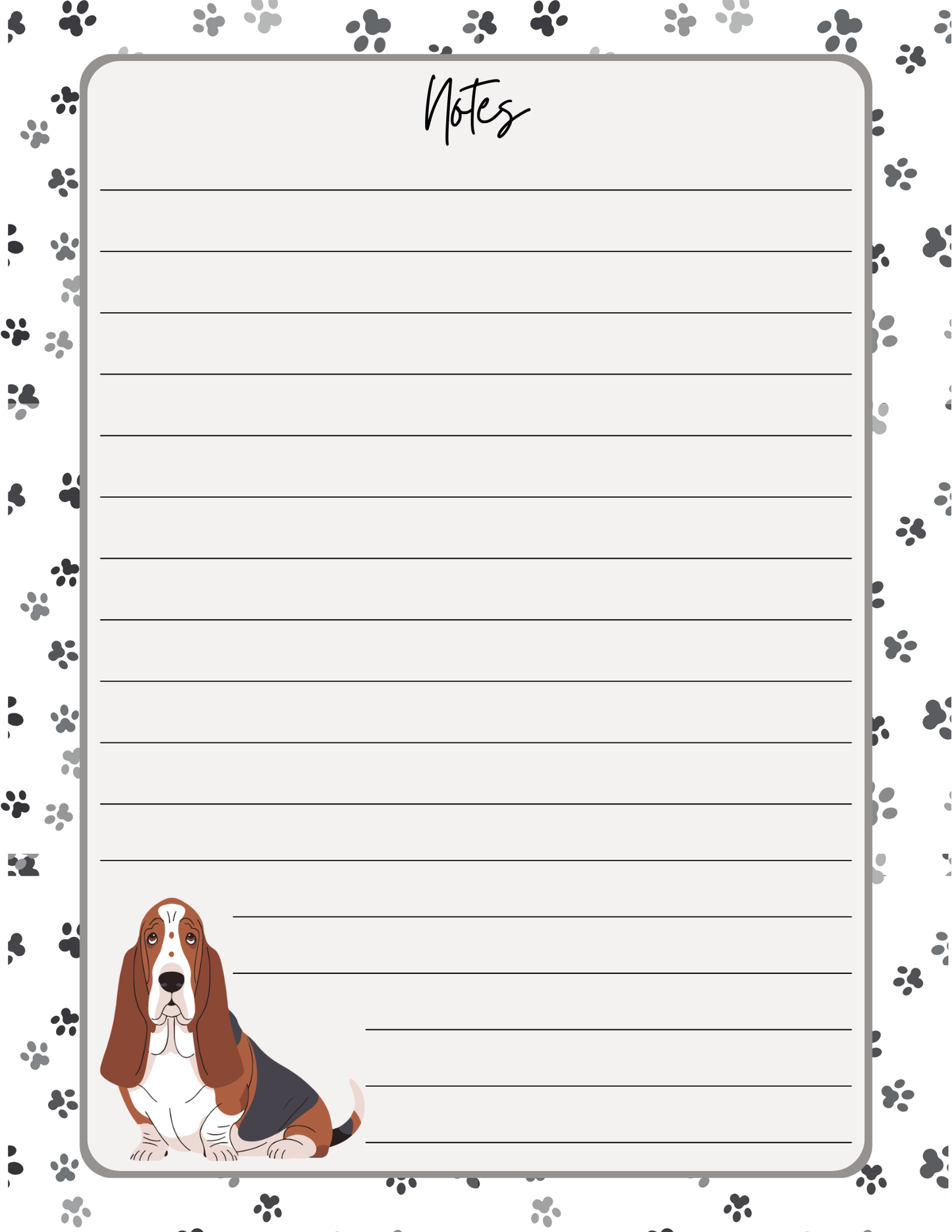 Dog Lovers Notepad