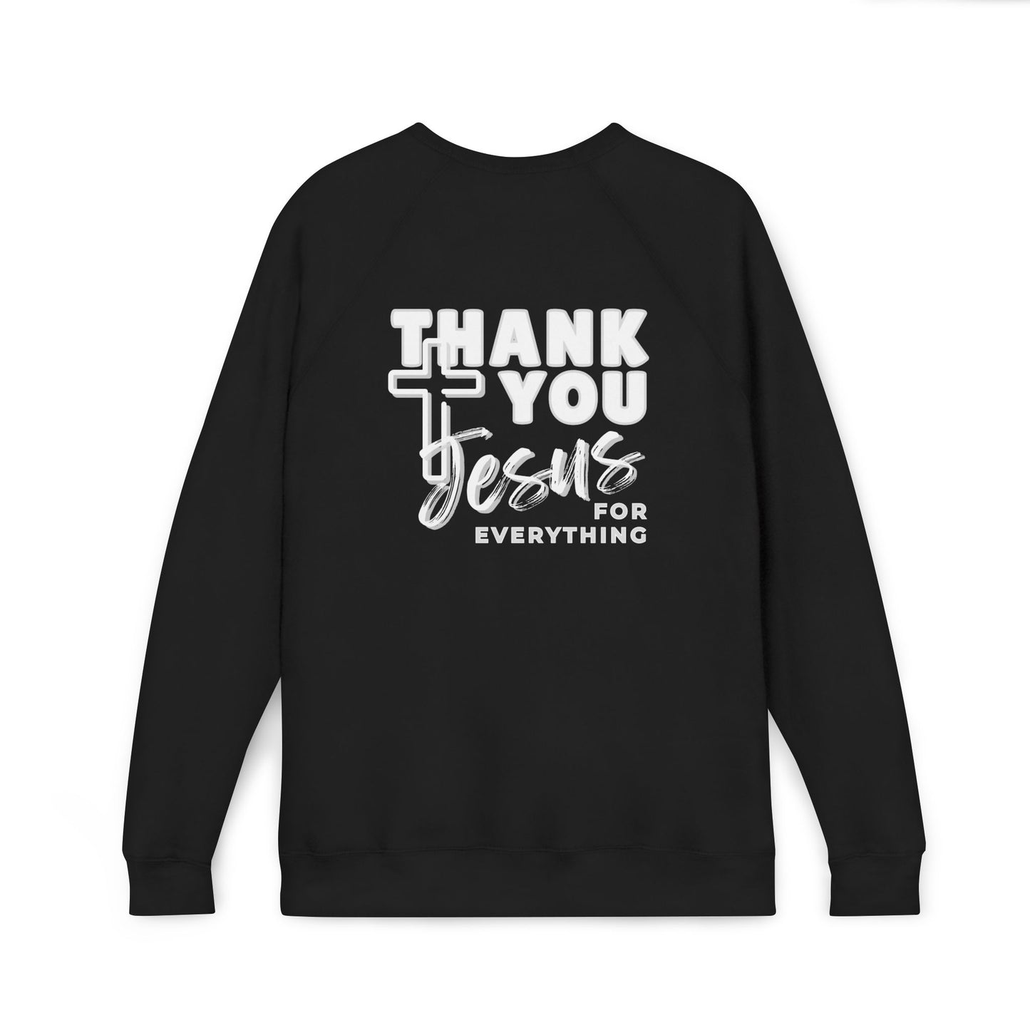 Cross Thank You Jesus Sweatshirt - Soft Bella-Canvas Faith Christian Crewneck