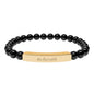 "Be Humble" Natural Stone Bead Bracelet — Stretch Bar Bracelet