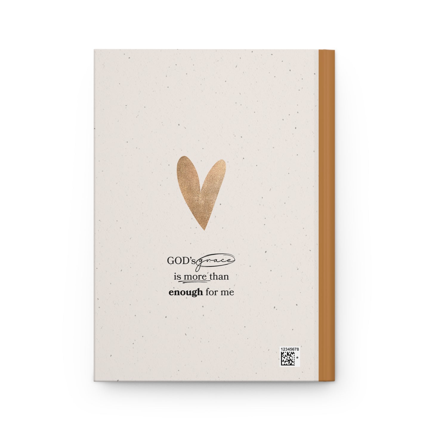 God's Grace Is More Than Enough Hardcover Journal | Gold Heart Kraft