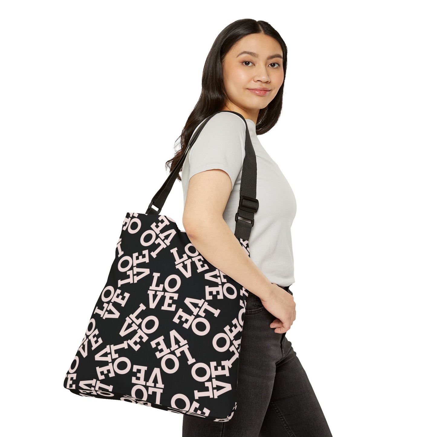 LOVE Tote Bag | All-Over Print Tote