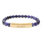 "Grateful" Natural Stone Bead Bracelet — Stretch Bar Bracelet