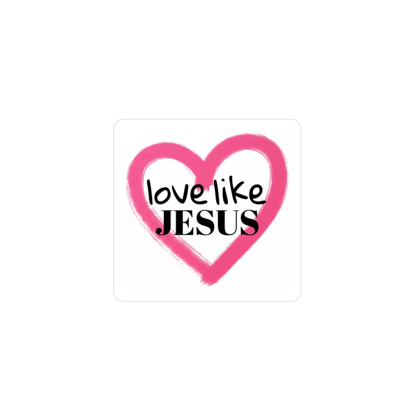 Love Like Jesus Heart Christian Faith Sticker