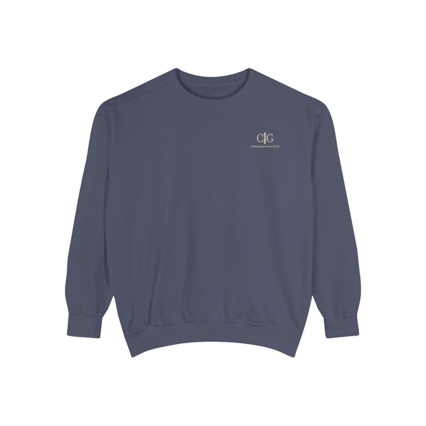 Cultivated Grace Co. Logo Sweatshirt — Comfort Colors Garment-Dyed Crewneck