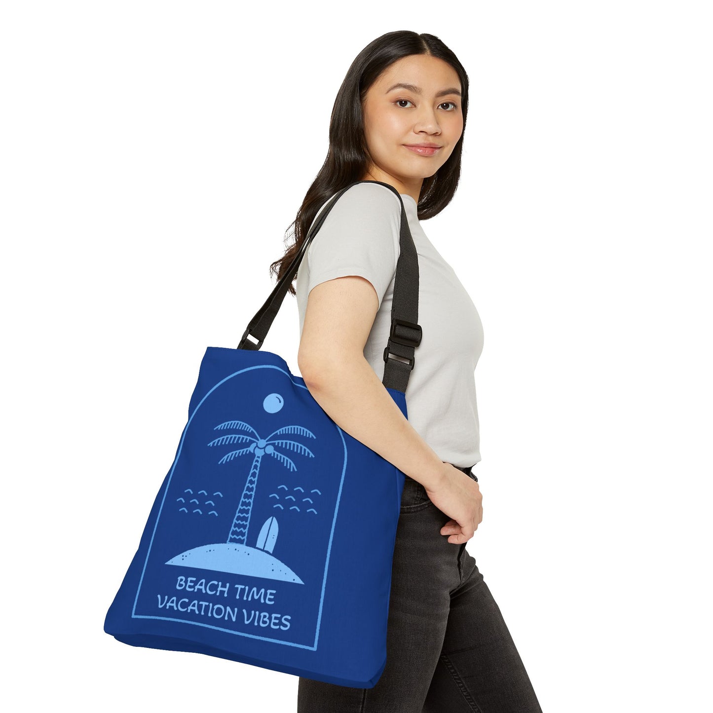 Beach Time Vacation Vibes Printed Tote