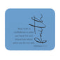 Blue Hebrews 11:1 Faith Scripture Mouse Pad | Christian Desk Mat