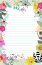 My Notes Botanical Floral Notepad | Colorful Lined Notepad