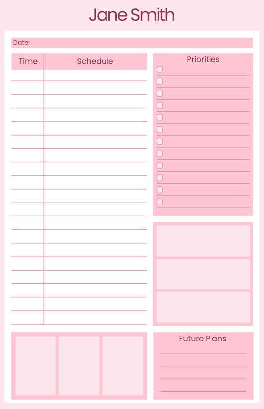 Custom Schedule Notepad – Personalized Daily Planner Pad