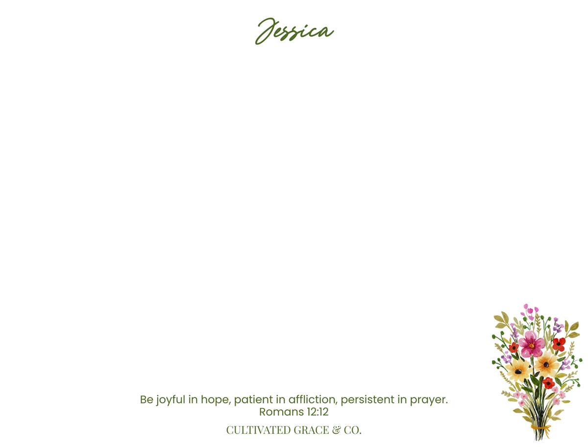 Personalized Flat Notecards with Envelopes — Pack of 16