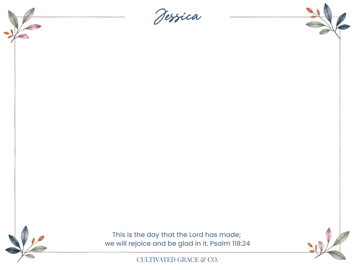 Personalized Flat Notecards with Envelopes — Pack of 16