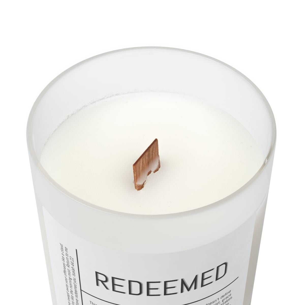 Redeemed Candle Frosted Glass Jar | 11oz Soy Candle