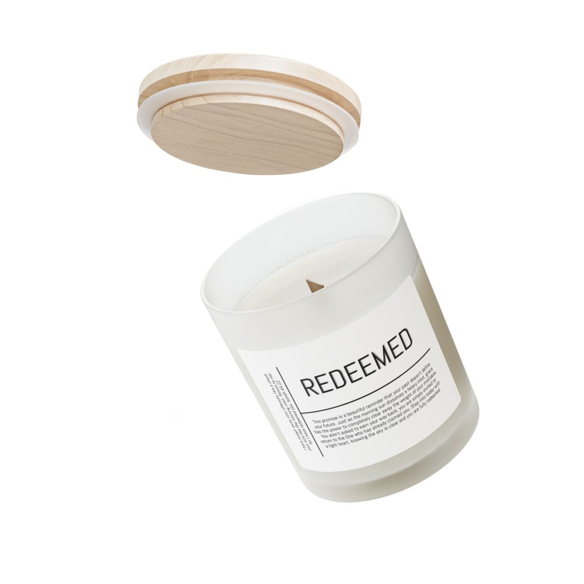 Redeemed Candle Frosted Glass Jar | 11oz Soy Candle