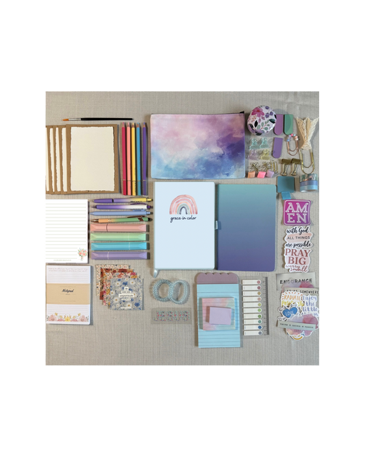 The Watercolor Stationery Box — 60+ Piece Stationery Gift Set | Cultivated Grace & Co.