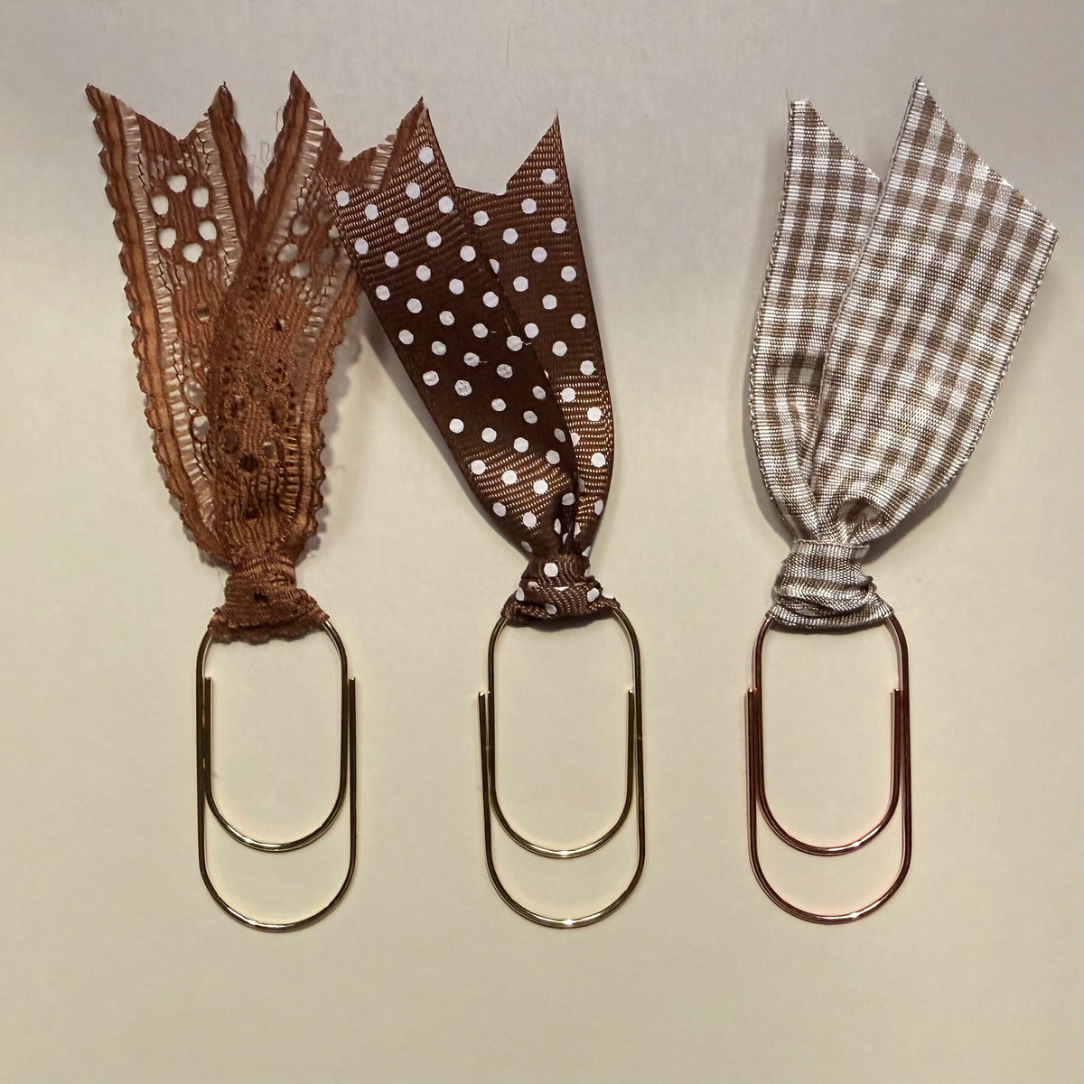 Ribbon Paperclip Bookmark - Set of 3
