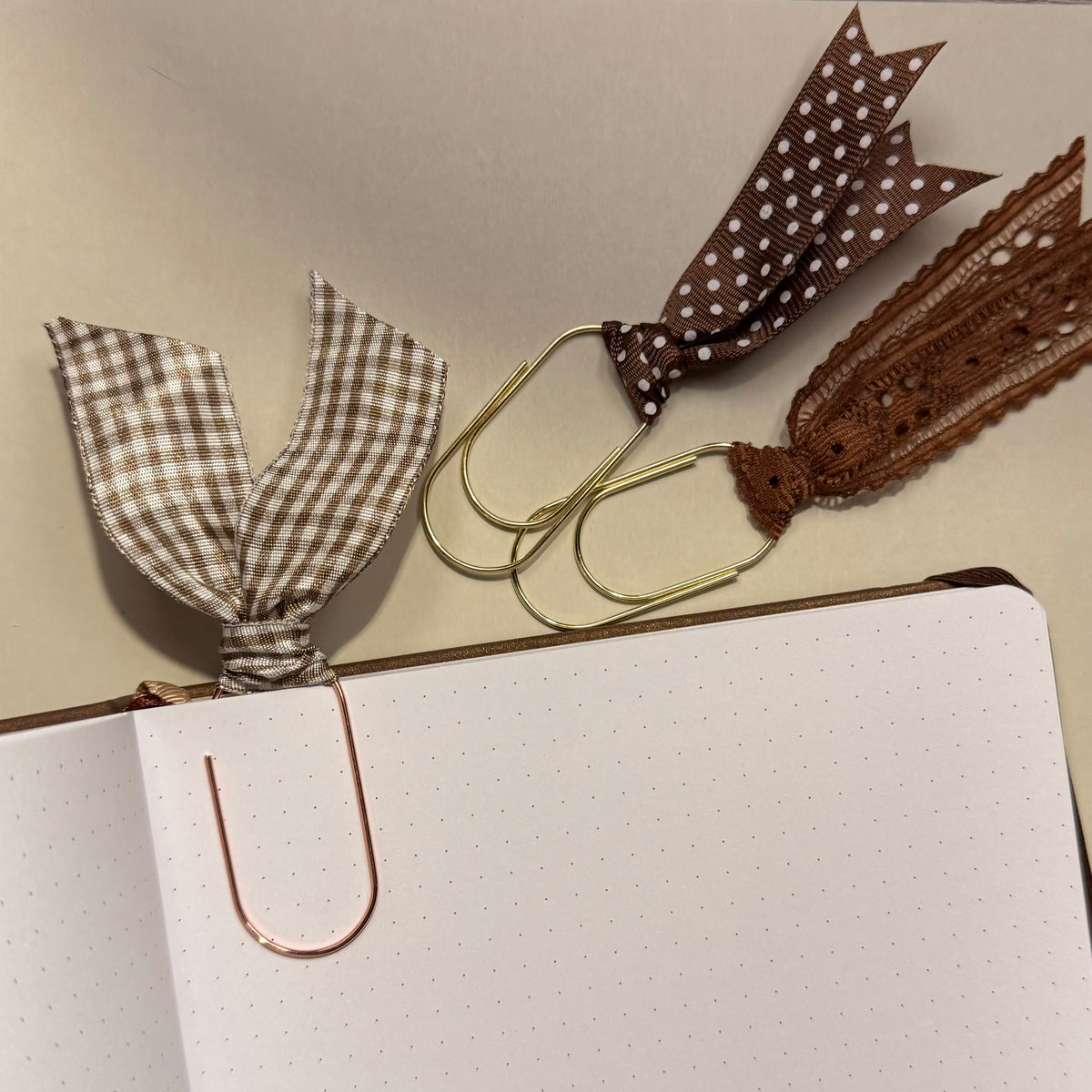 Ribbon Paperclip Bookmark - Set of 3