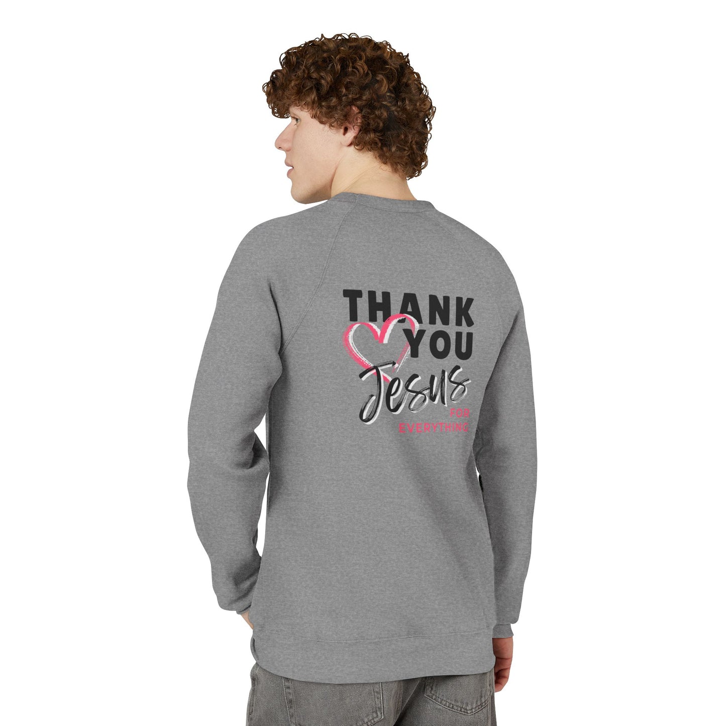 Heart Thank You Jesus Sweatshirt - Cozy Soft Bella-Canvas Faith Christian Crewneck