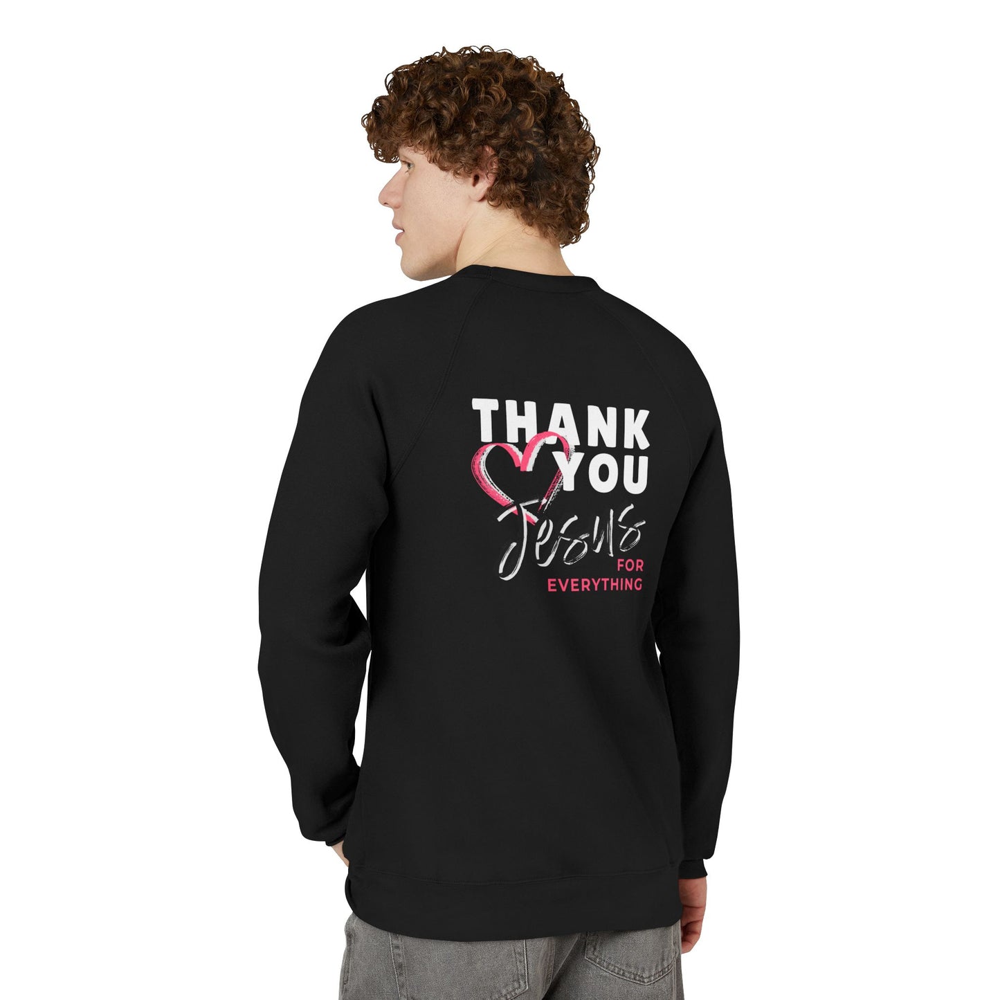Heart Thank You Jesus Sweatshirt - Cozy Soft Bella-Canvas Faith Christian Crewneck