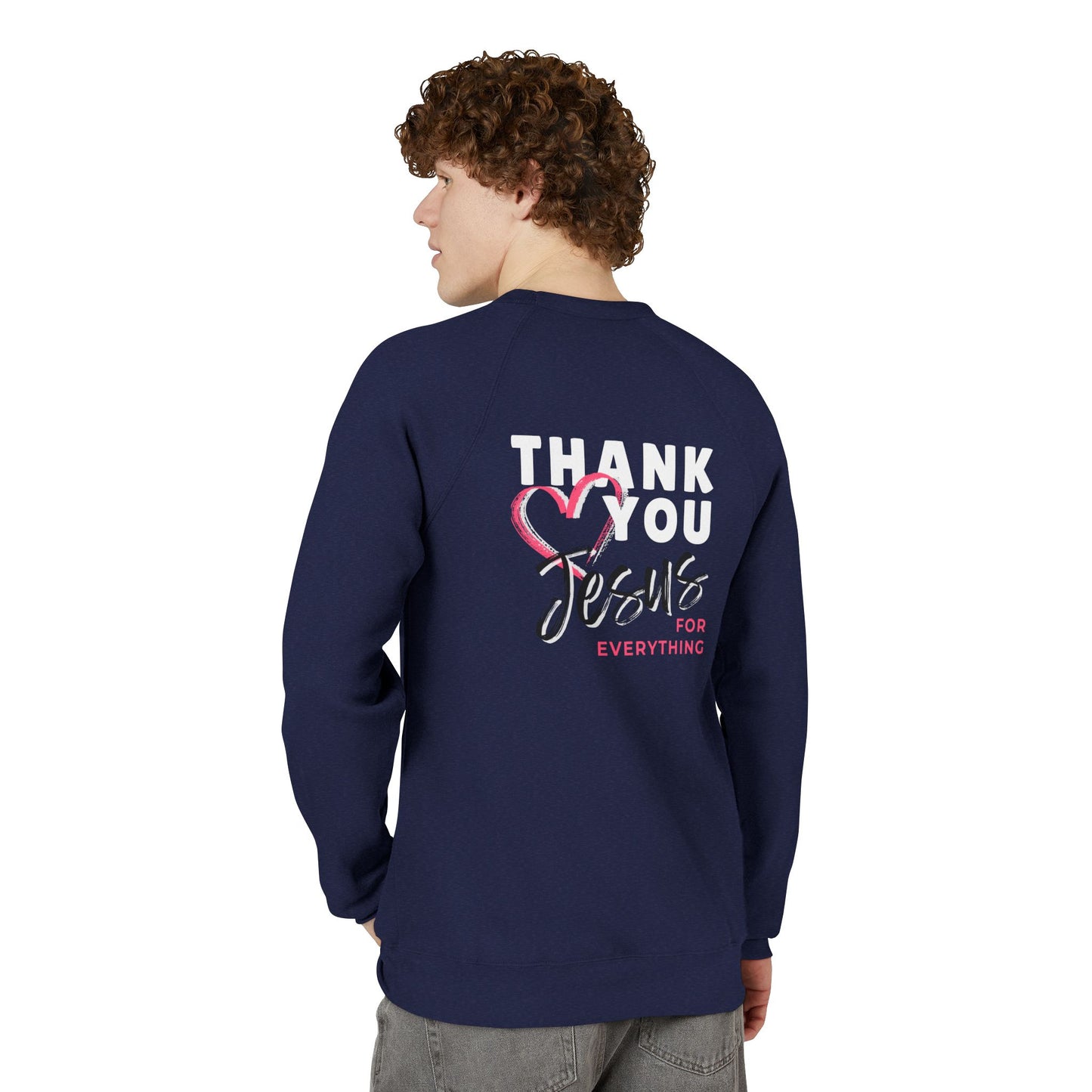 Heart Thank You Jesus Sweatshirt - Cozy Soft Bella-Canvas Faith Christian Crewneck