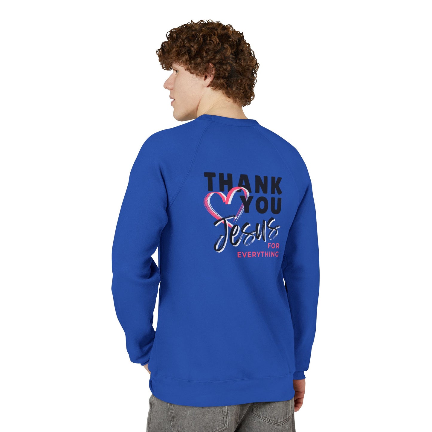 Heart Thank You Jesus Sweatshirt - Cozy Soft Bella-Canvas Faith Christian Crewneck