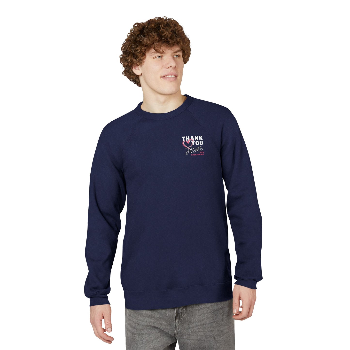 Heart Thank You Jesus Sweatshirt - Cozy Soft Bella-Canvas Faith Christian Crewneck