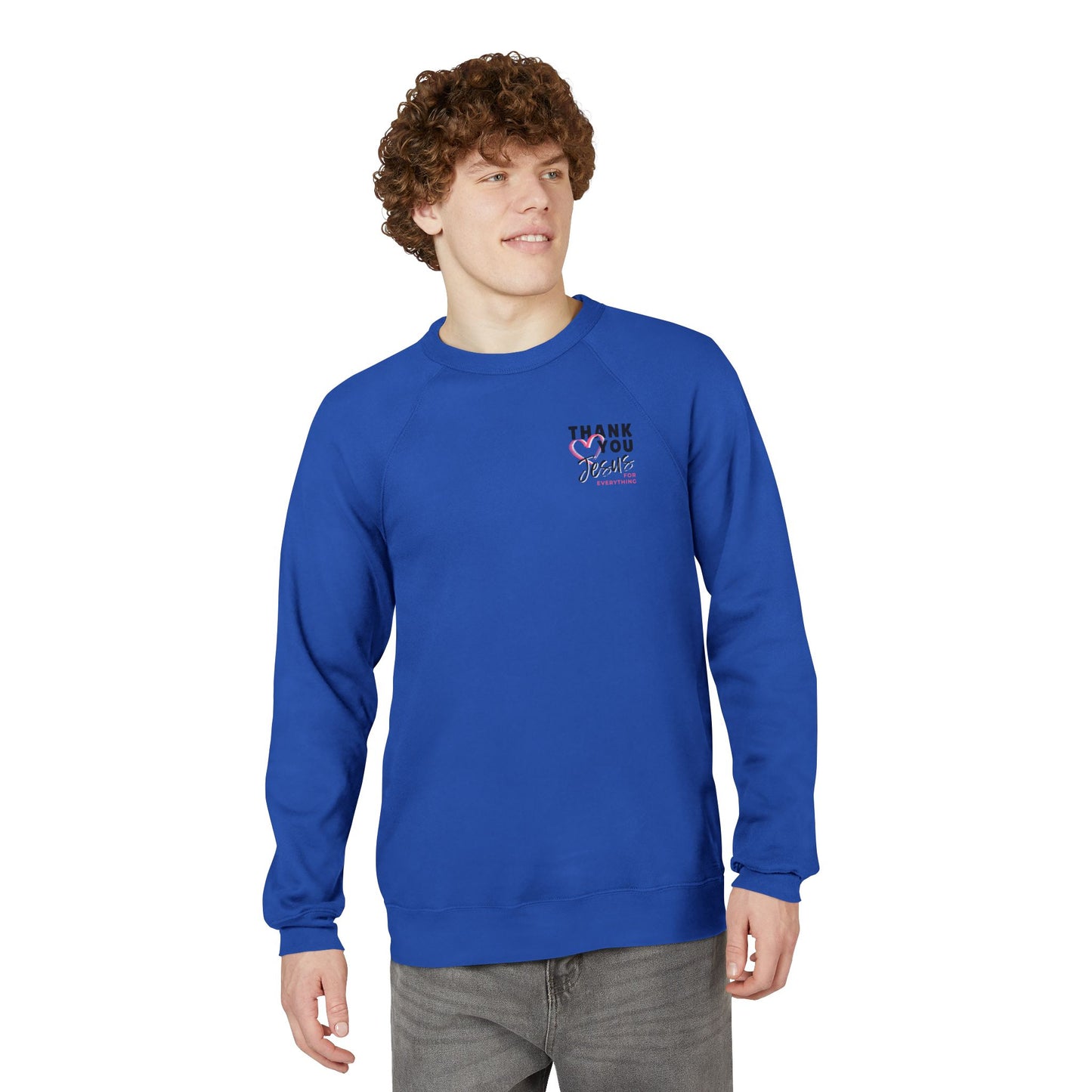 Heart Thank You Jesus Sweatshirt - Cozy Soft Bella-Canvas Faith Christian Crewneck