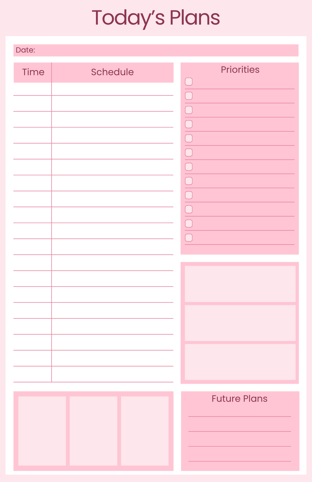 Schedule Notepad – Daily Planner Pad
